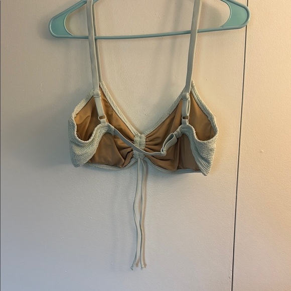 Light Blue Ruched Bikini Top - Picture 2 of 3